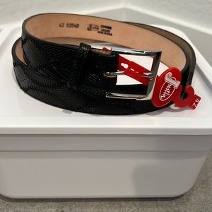 Nwt Mens Justin Boots Black Lizard Belt Size 42